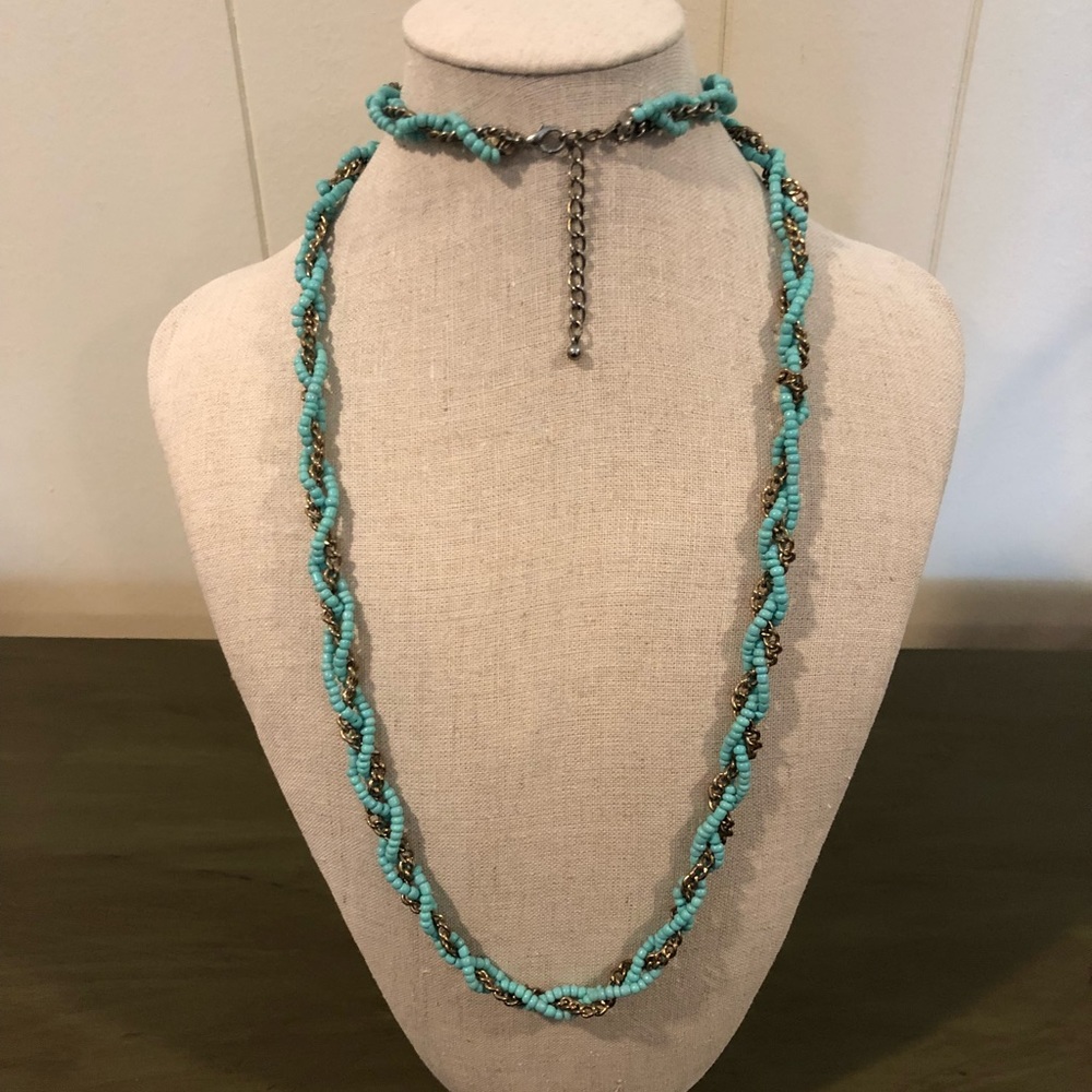 Turquoise and gold necklace